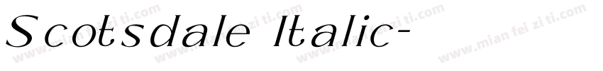 Scotsdale Italic字体转换